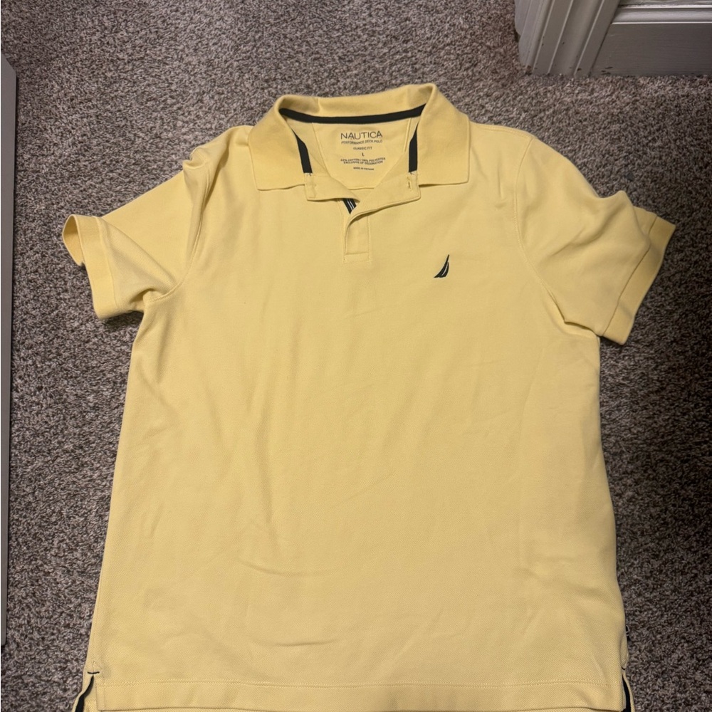 Nautica Men's  Yellow Polo Shirt